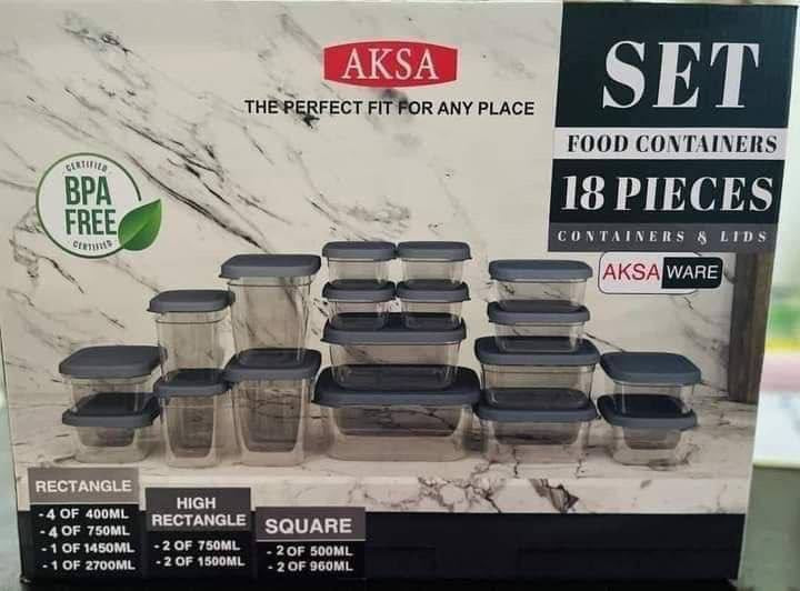 طقم ثلاجه اكسا 18 قطعه P5